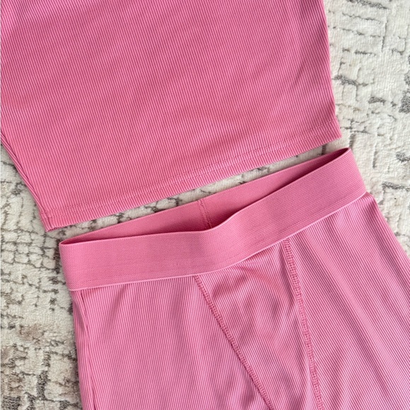 Pink Ribbed Lounge Set - Picture 2 of 2